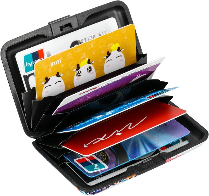 ELFISH RFID Blocking Credit Card Protector Aluminum ID Case Hard Shell Business Card Holders Metal Wallet for Men or Women (Big Eye) - Image 5
