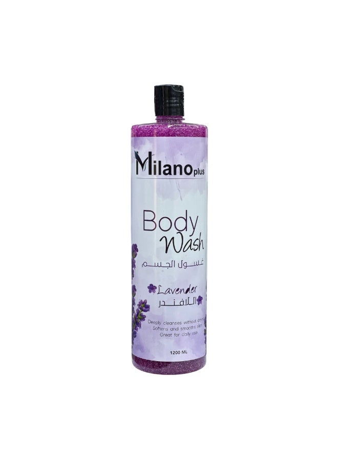 Milano Plus Body Wash With Granules For Better Exfoliation And Deep Cleansing Lavender 1200ml - Image 1