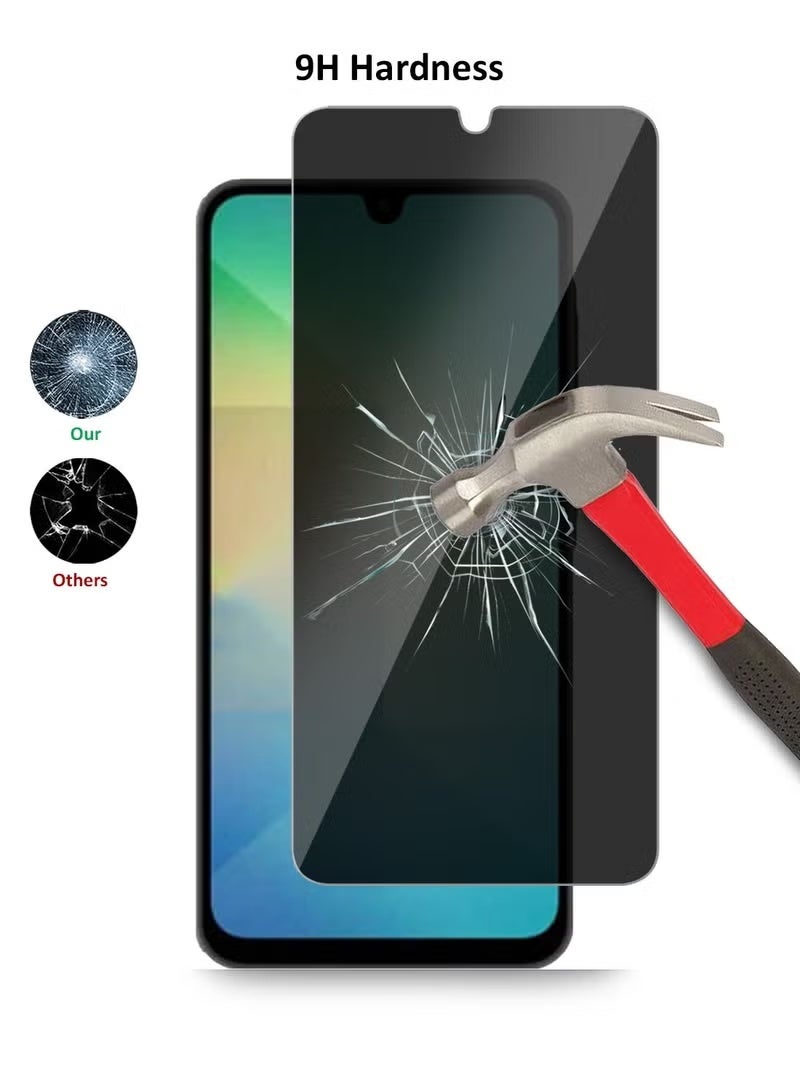 يويو تيك واقي شاشة لهاتف Samsung Galaxy A26 5G (إصدار 2025) مصنوع من الزجاج المقسى (Tempered Glass) بصلابة 9H، يتميز بخصائص حماية الخصوصية (مضاد للتجسس) ووضوح عالٍ (HD) ومقاومة للخدش. - Image 5