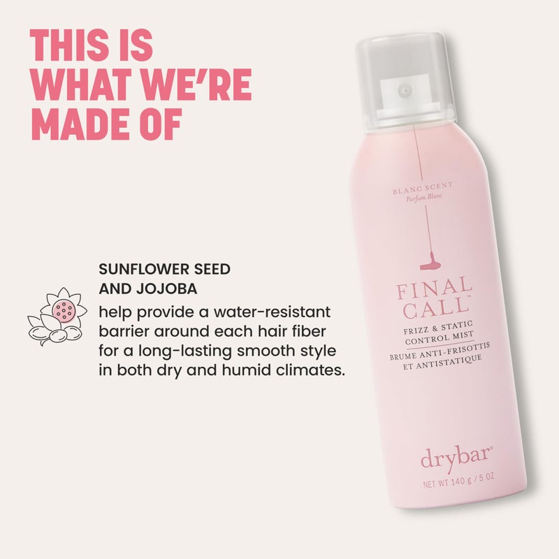 Drybar Final Call Frizz & Static Control Mist Coconut Colada Scent - Full Size | Tames Flyaways to Maintain Smooth and Shiny Blowouts - Image 4