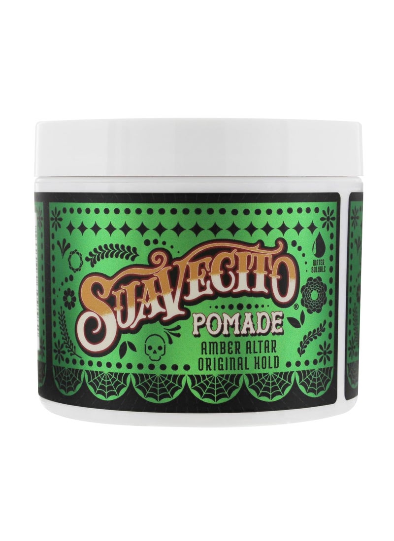 SUAVECITO Suavecito Amber Altar Original Hold Pomade Fall Edition 4 oz  Medium Shine Water Based Wax Like Flake Free Hair Gel  Easy To Wash Out  All Day Hold For All Hairstyles 