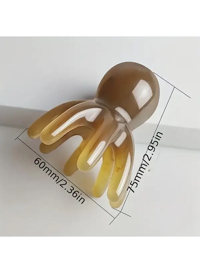 مشط تدليك فروة الرأس الأخطبوط 1 قطعة لنمو الشعر، تدليك عميق، متين، سهل التنظيف - Image 4