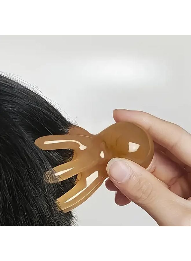 مشط تدليك فروة الرأس الأخطبوط 1 قطعة لنمو الشعر، تدليك عميق، متين، سهل التنظيف - Image 5