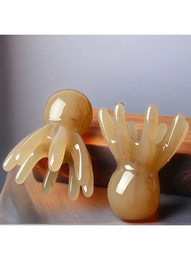 مشط تدليك فروة الرأس الأخطبوط 1 قطعة لنمو الشعر، تدليك عميق، متين، سهل التنظيف - Image 3