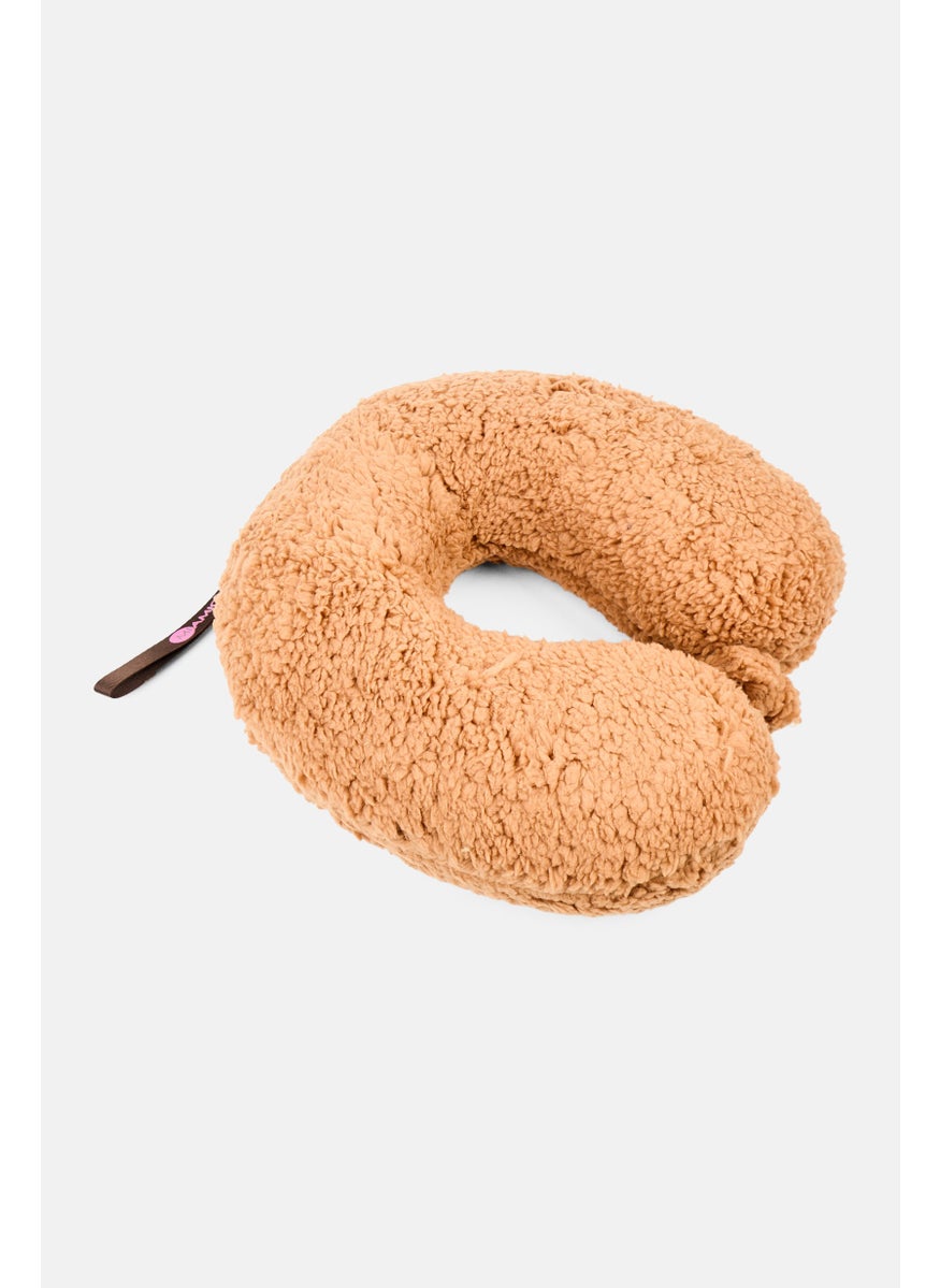 Miamica - Unisex Travelling Memory Foam Neck Pillow 30 x 30 cm, Brown - Image 1
