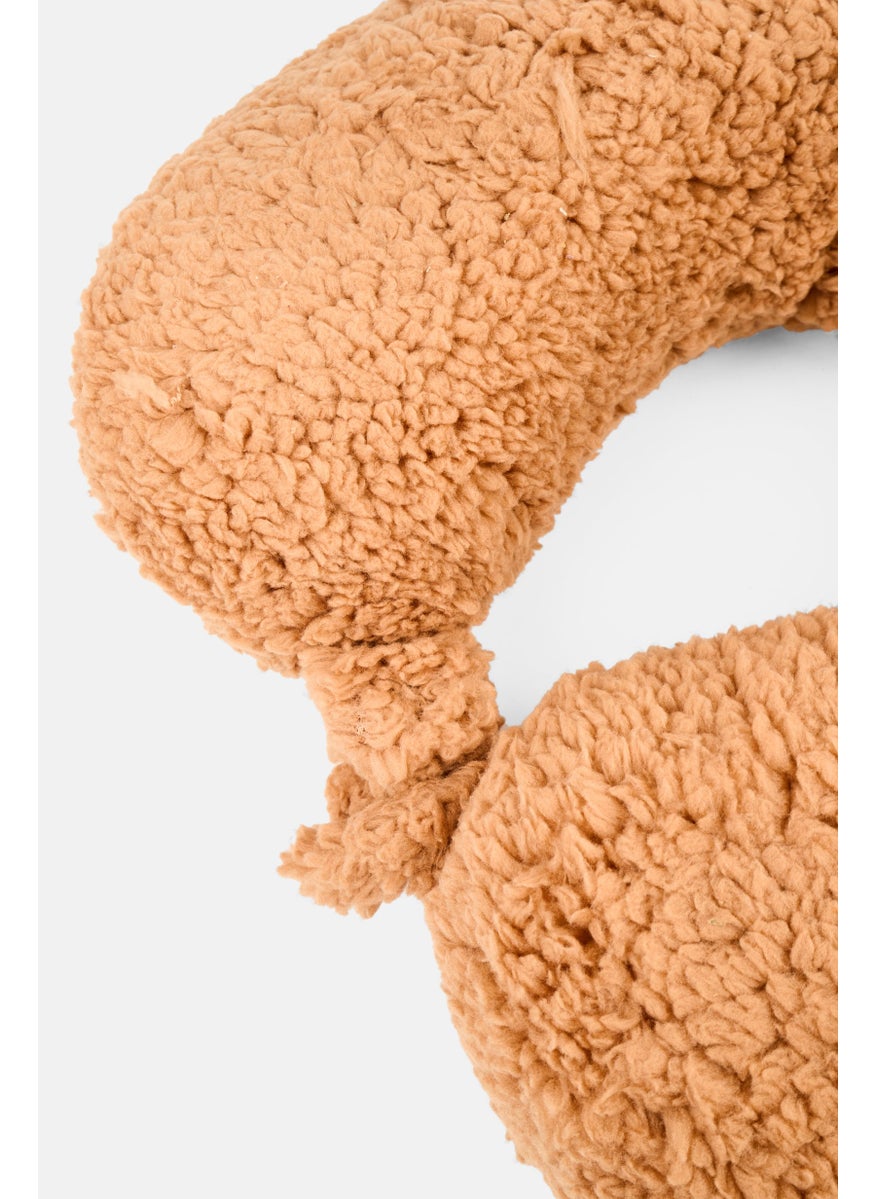 Miamica - Unisex Travelling Memory Foam Neck Pillow 30 x 30 cm, Brown - Image 1