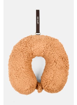Unisex Travelling Memory Foam Neck Pillow 30 x 30 cm, Brown