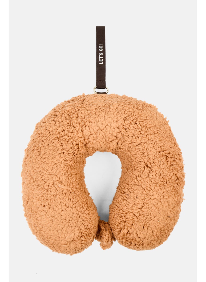 Miamica - Unisex Travelling Memory Foam Neck Pillow 30 x 30 cm, Brown - Image 1