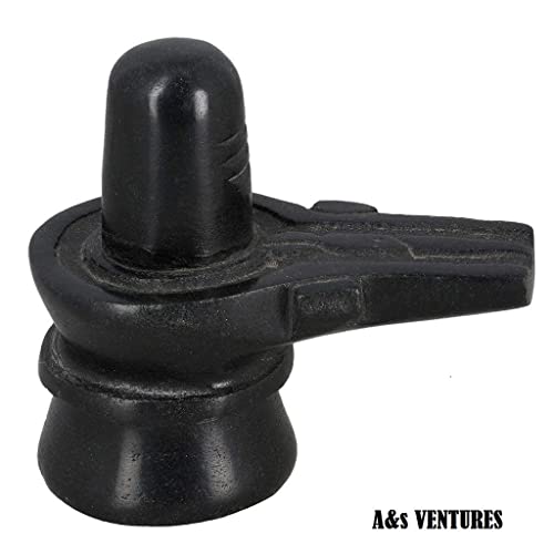 A & S VENTURES A&S Ventures Big Size Marble Stone 2 KG Black Shivling | Heavy Handcrafted Shiva Lingam for Home Puja, Temple, Blessings - Image 2