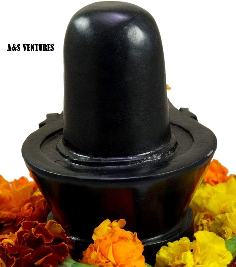 A & S VENTURES A&S Ventures Big Size Marble Stone 2 KG Black Shivling | Heavy Handcrafted Shiva Lingam for Home Puja, Temple, Blessings - Image 3