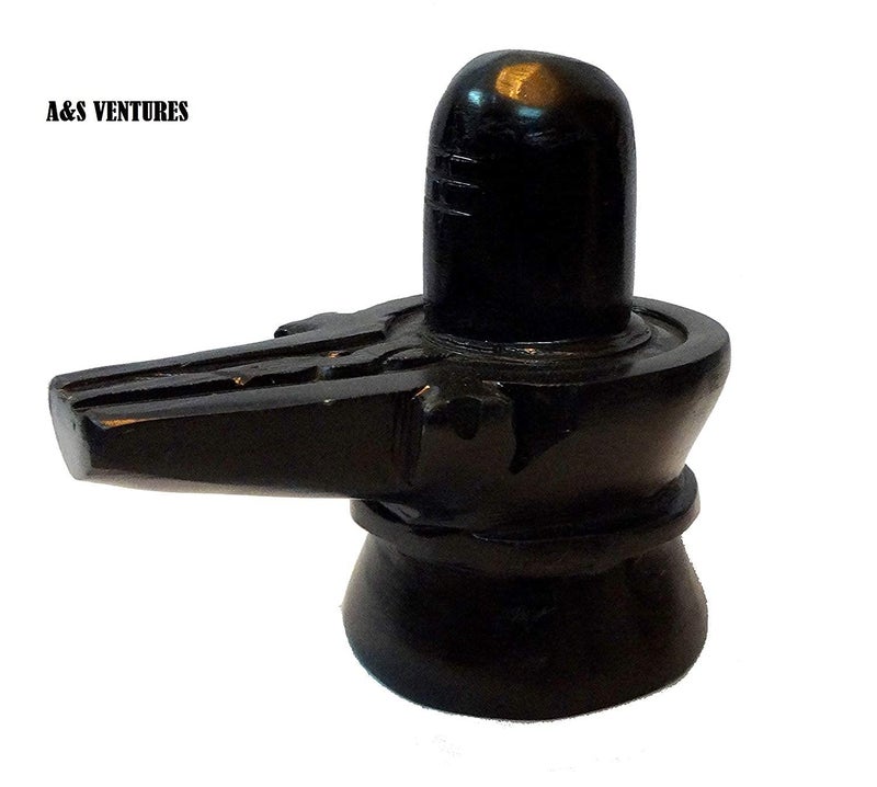 A & S VENTURES A&S Ventures Big Size Marble Stone 2 KG Black Shivling | Heavy Handcrafted Shiva Lingam for Home Puja, Temple, Blessings - Image 4