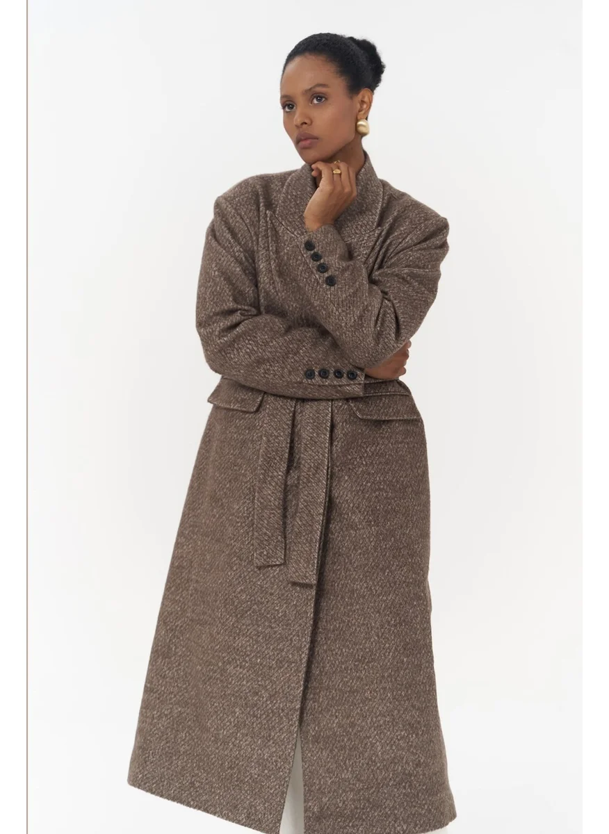Mai Collection Naarden Brown Long Coat