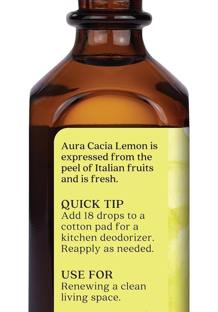 Aura Cacia 100% Pure Lemon Essential Oil - 60 ml (2 fl. oz.) - Citrus limon - Aromatherapy - Image 3