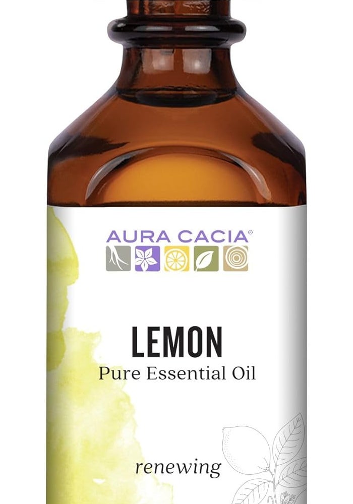 Aura Cacia 100% Pure Lemon Essential Oil - 60 ml (2 fl. oz.) - Citrus limon - Aromatherapy - Image 1