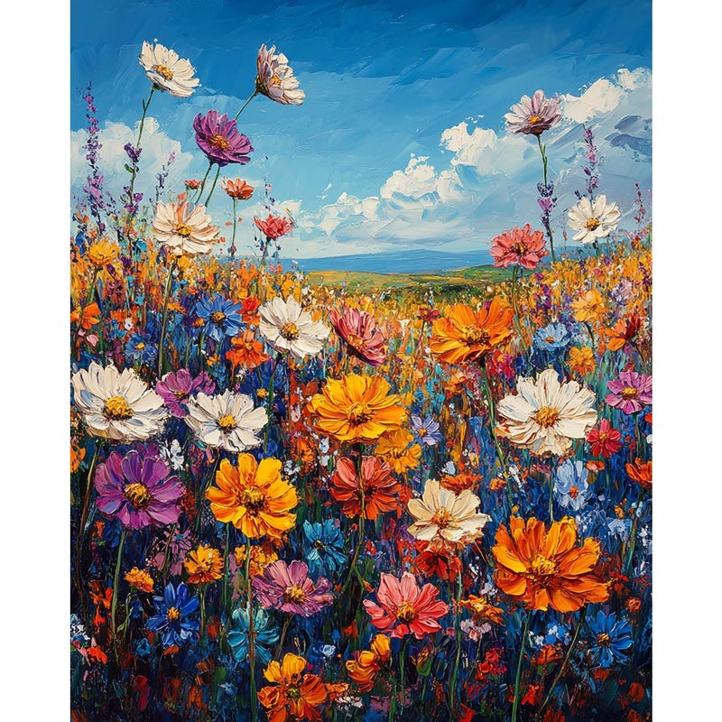 obterie Flowers Paint by Numbers Kit for Adults Beginner Floral Oil Painting Kit Adult Paint by Number Kits on Canvas Wildflower DIY Painting for Beginners Art by Numbers for Gifts Home Wall Decor 16x20 Inch - Image 3