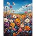 obterie Flowers Paint by Numbers Kit for Adults Beginner Floral Oil Painting Kit Adult Paint by Number Kits on Canvas Wildflower DIY Painting for Beginners Art by Numbers for Gifts Home Wall Decor 16x20 Inch - Image 2