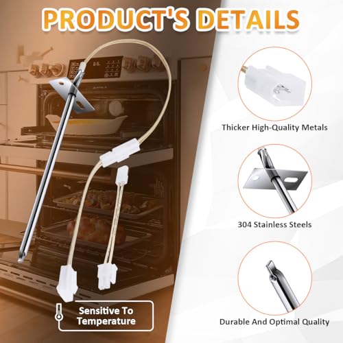 Eagleggo 12001656 for GE WB21X5301 Oven Sensor Temperature Sensor PS236043 AP2023670 - Image 3