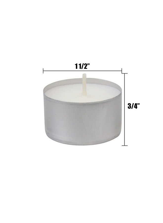Stonebriar Stonebriar 100 Count White Unscented Smokeless Long Burning Tea Light Candles with 6-7 Hour Burn Time  - Image 4