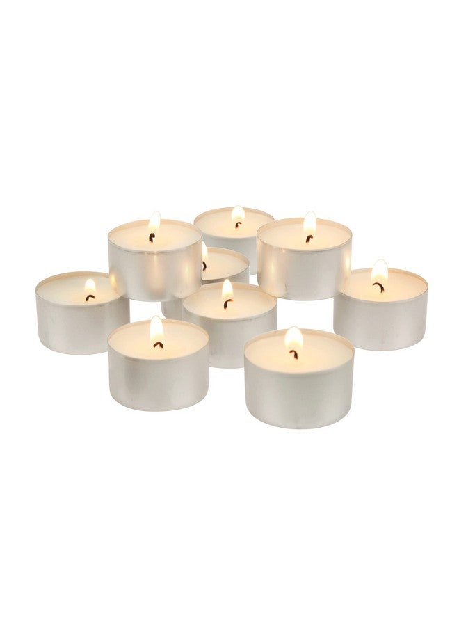 Stonebriar Stonebriar 100 Count White Unscented Smokeless Long Burning Tea Light Candles with 6-7 Hour Burn Time  - Image 1
