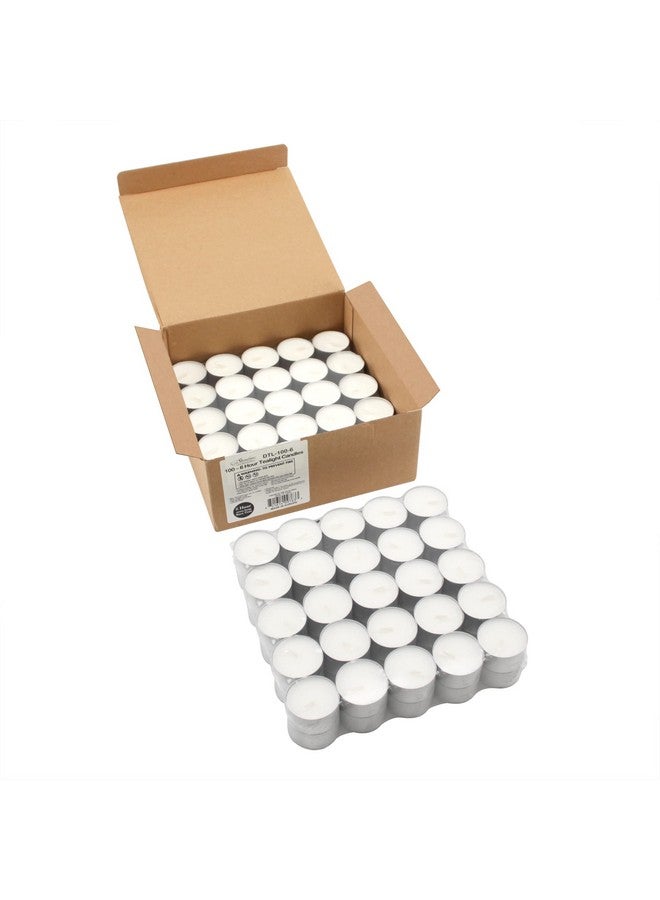 Stonebriar Stonebriar 100 Count White Unscented Smokeless Long Burning Tea Light Candles with 6-7 Hour Burn Time  - Image 5