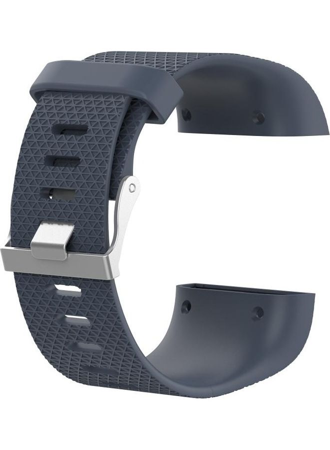 NIBEMINENT Rhombus Texture Adjustable Sport Wrist Strap For Fitbit Surge Navy Blue - Image 2