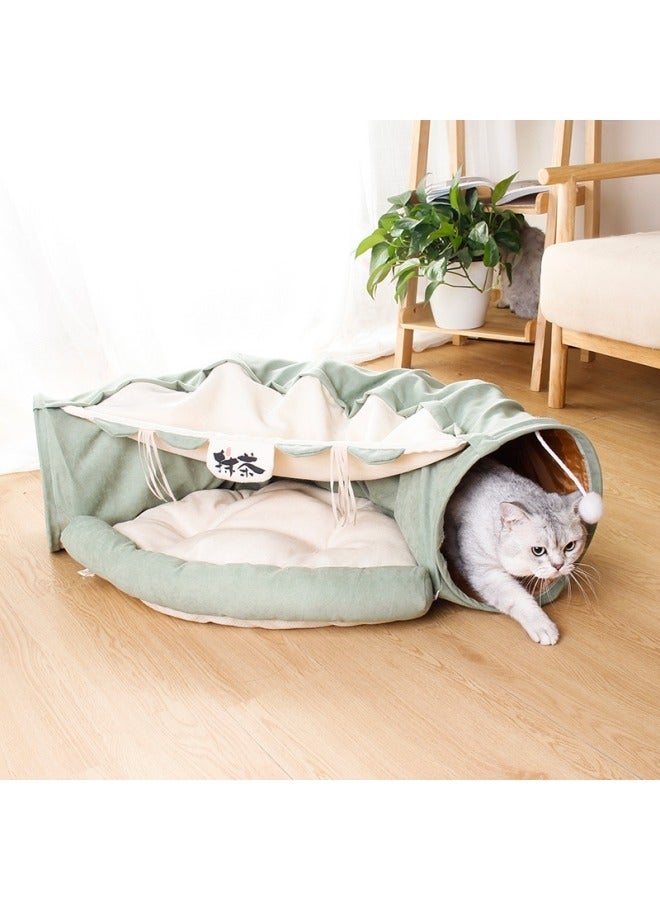 Generic Cat Tunnel With Padded Pad, Soft And Comfortable Cat Tunnel Bed, Cat Tunnel For Indoor Cats  - Image 2