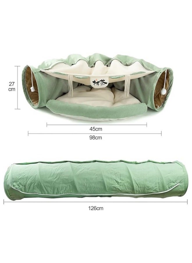 Generic Cat Tunnel With Padded Pad, Soft And Comfortable Cat Tunnel Bed, Cat Tunnel For Indoor Cats  - Image 5