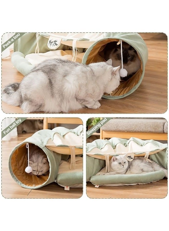 Generic Cat Tunnel With Padded Pad, Soft And Comfortable Cat Tunnel Bed, Cat Tunnel For Indoor Cats  - Image 3