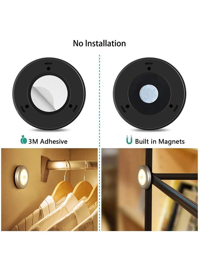 Arabest 6 Packs Motion Sensor Light, Cordless Battery, Powered LED Night Lights for Hallway Bathroom Bedroom Kitchen, Closet Lights Stair Puck Lighting(Warm White)  - Image 5