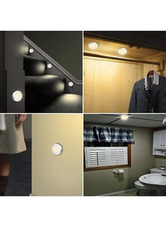 Arabest 6 Packs Motion Sensor Light, Cordless Battery, Powered LED Night Lights for Hallway Bathroom Bedroom Kitchen, Closet Lights Stair Puck Lighting(Warm White)  - Image 3