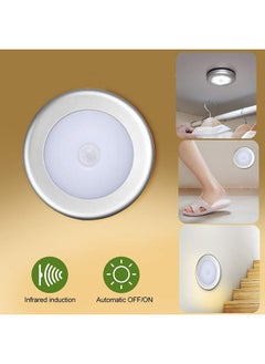 Arabest 6 Packs Motion Sensor Light, Cordless Battery, Powered LED Night Lights for Hallway Bathroom Bedroom Kitchen, Closet Lights Stair Puck Lighting(Warm White)  - Image 4