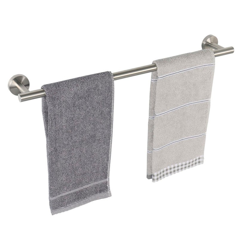 Tocten Bath Payel Bar - SUS304 SUS304 FESTAL STELL BATHER STALLE PLISEL ROD ROD للحمام شماعات رف المناشف ذات الجدار الثقيل (24IN النيكل المصقول)
