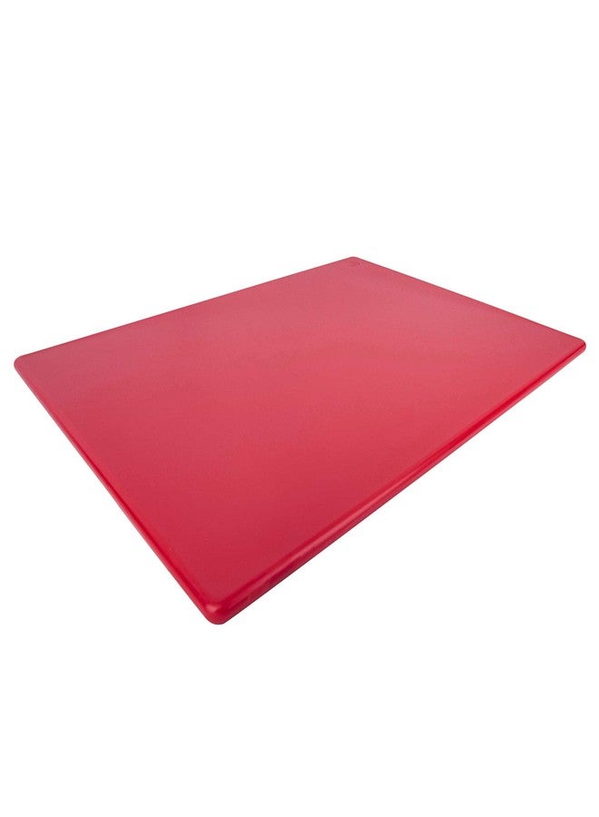 Thirteen Chefs Commercial Grade Red Cutting Board - 24 x 18 Extra Large 1/2" Thick for Meats, Superior HDPP Plastic, NSF and Food Service Ready - Image 1