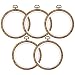 GuoFa Embroidery Hoops 5 Inch 5PCS Round Cross Stitch Hoops Imitated Wood Grain Embroidery Rings for Craft Sewing Needlework - Image 2