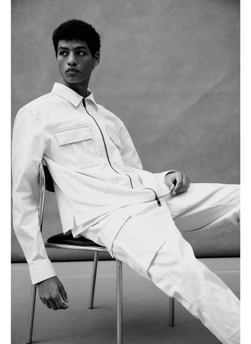 اتش اند ام Regular Fit Twill overshirt