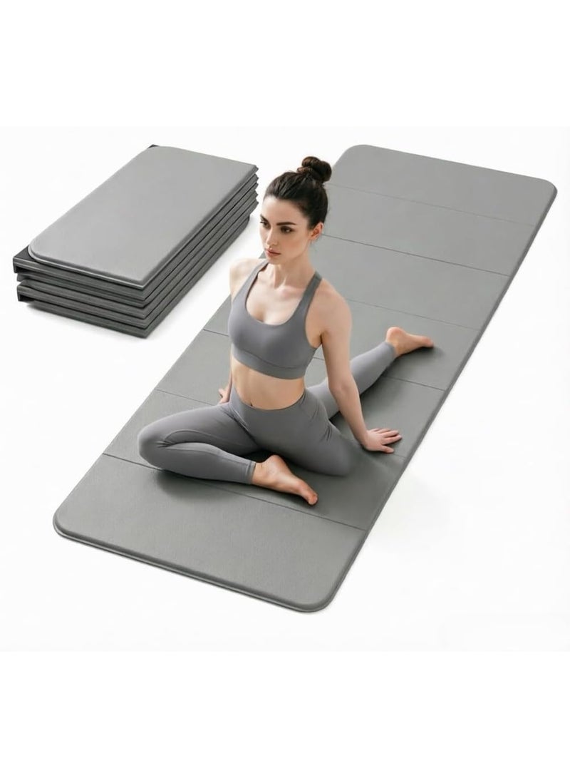 M.A&F's Foldable Yoga Mat, 10mm thick, TPE material, extra long 75 inches long x 26 inches wide, soft and comfortable foldable mat 0.4 inches, easy to carry and store, 190 * 66 cm portable and multifunctional - Image 1