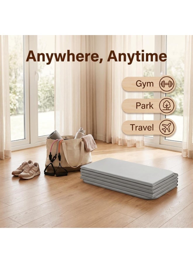 M.A&F's Foldable Yoga Mat, 10mm thick, TPE material, extra long 75 inches long x 26 inches wide, soft and comfortable foldable mat 0.4 inches, easy to carry and store, 190 * 66 cm portable and multifunctional - Image 4
