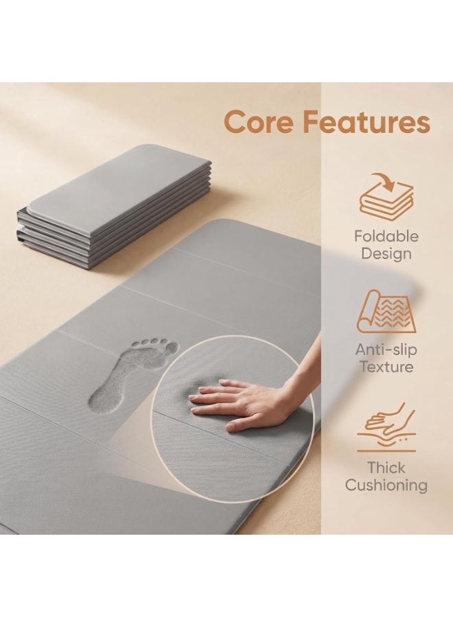 M.A&F's Foldable Yoga Mat, 10mm thick, TPE material, extra long 75 inches long x 26 inches wide, soft and comfortable foldable mat 0.4 inches, easy to carry and store, 190 * 66 cm portable and multifunctional - Image 3