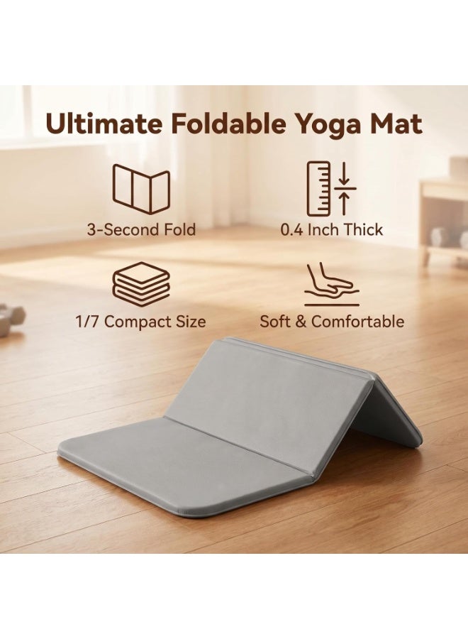 M.A&F's Foldable Yoga Mat, 10mm thick, TPE material, extra long 75 inches long x 26 inches wide, soft and comfortable foldable mat 0.4 inches, easy to carry and store, 190 * 66 cm portable and multifunctional - Image 2