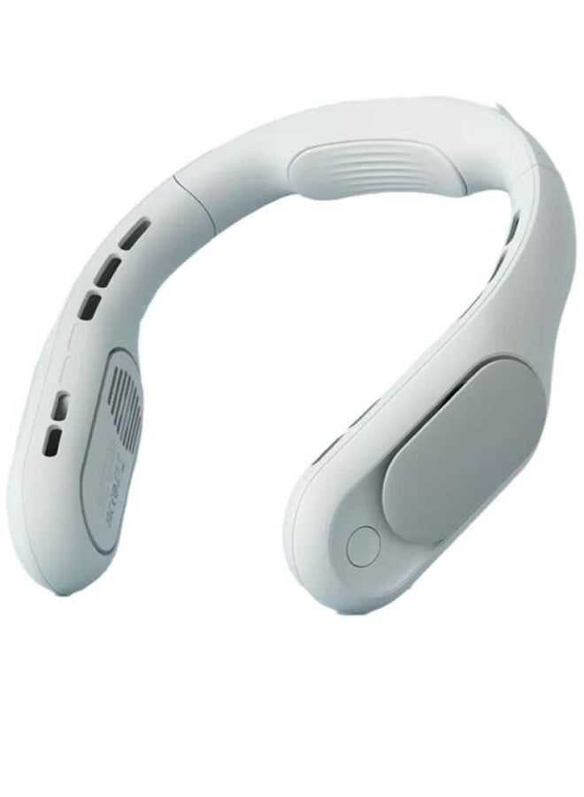 AROAQ Portable Bladeless Neck Fan | Rechargeable Hanging Leafless Neck Cooler with 4 Speeds, 360° Cooling & Long Battery Life – Hands-Free Personal Fan - Gray - Image 1