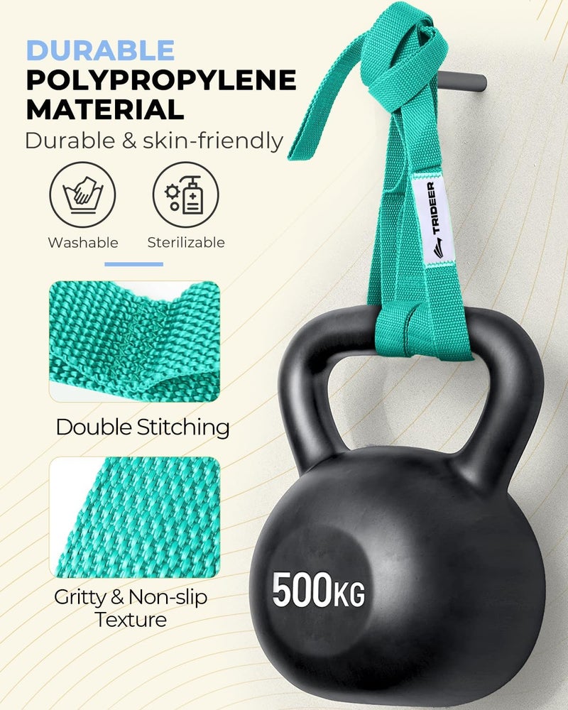 Trideer Stretching Strap Yoga Strap for Physical Therapy, 10 Loops Yoga Straps for Stretching, Non-Elastic Stretch Strap for Pilates, Exercise, Stretch Band for Women & Men - Image 4