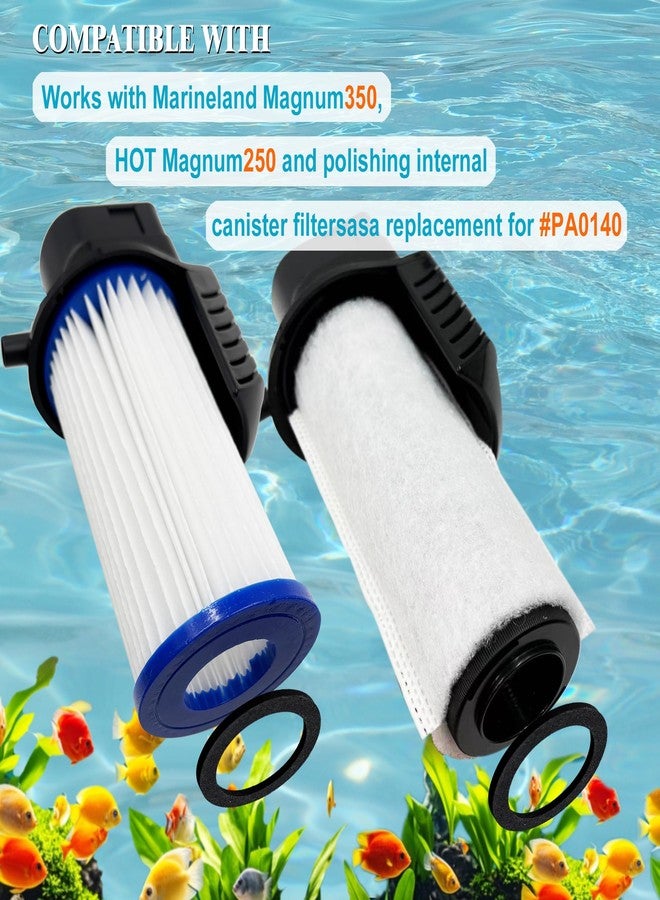 ShuRex 3 Pack Replacement Micron Cartridges, 3 JH Floss Sleeves, and 3 Foam Gaskets for MarineLand Magnum Polishing Internal Canister Filter; Micron Cartridge PA0140, ML90769 Rite-Size JH Floss Sleeve - Image 3