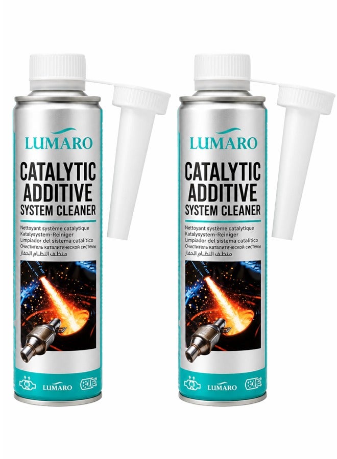 Catalytic Converter Cleaner Fuel System Additive 450ML 2PCS, Catalytic System Cleaner for Petrol & Diesel Engines, Carbon Deposit Remover, Fuel Tank Treatment, Engine Performance Restorer, Fuel Efficiency Booster with Pouring Spout ERPC-L-4006. - Image 1
