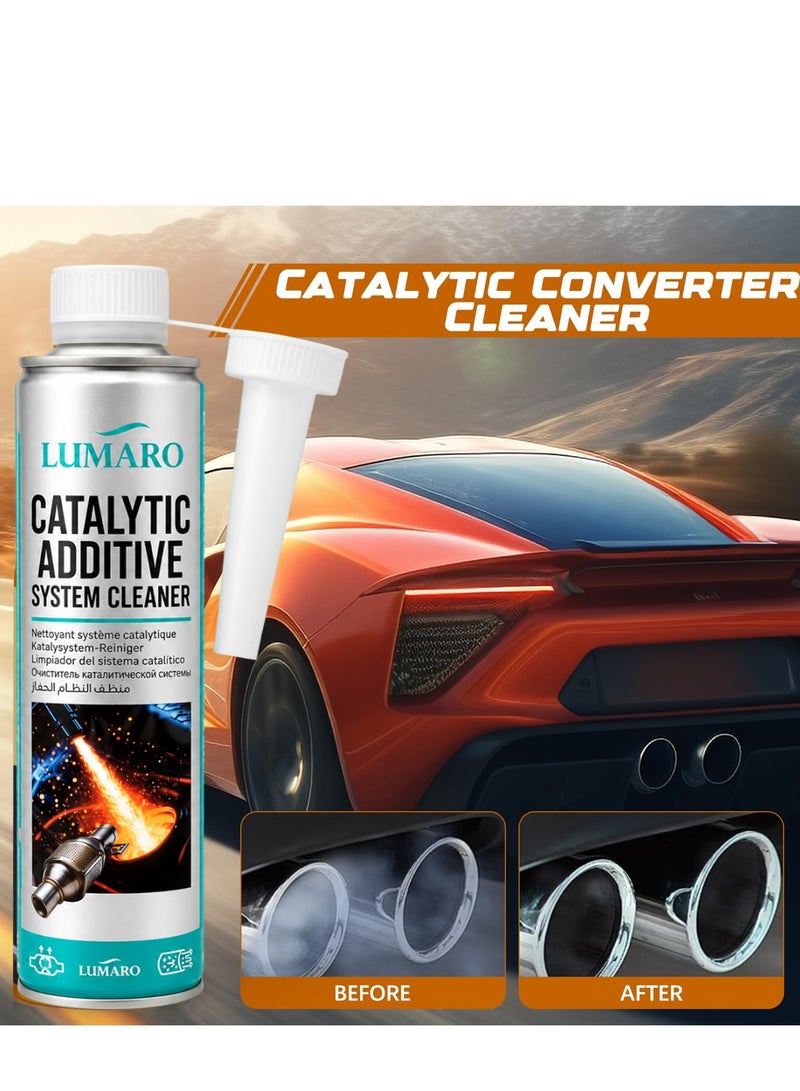 Catalytic Converter Cleaner Fuel System Additive 450ML 2PCS, Catalytic System Cleaner for Petrol & Diesel Engines, Carbon Deposit Remover, Fuel Tank Treatment, Engine Performance Restorer, Fuel Efficiency Booster with Pouring Spout ERPC-L-4006. - Image 5