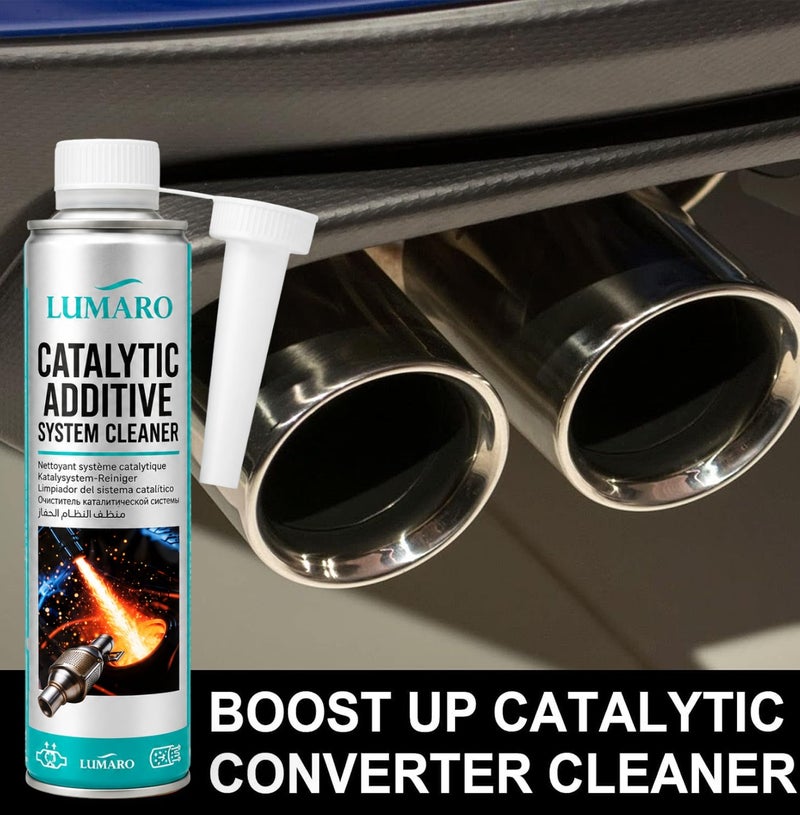 Catalytic Converter Cleaner Fuel System Additive 450ML 2PCS, Catalytic System Cleaner for Petrol & Diesel Engines, Carbon Deposit Remover, Fuel Tank Treatment, Engine Performance Restorer, Fuel Efficiency Booster with Pouring Spout ERPC-L-4006. - Image 4