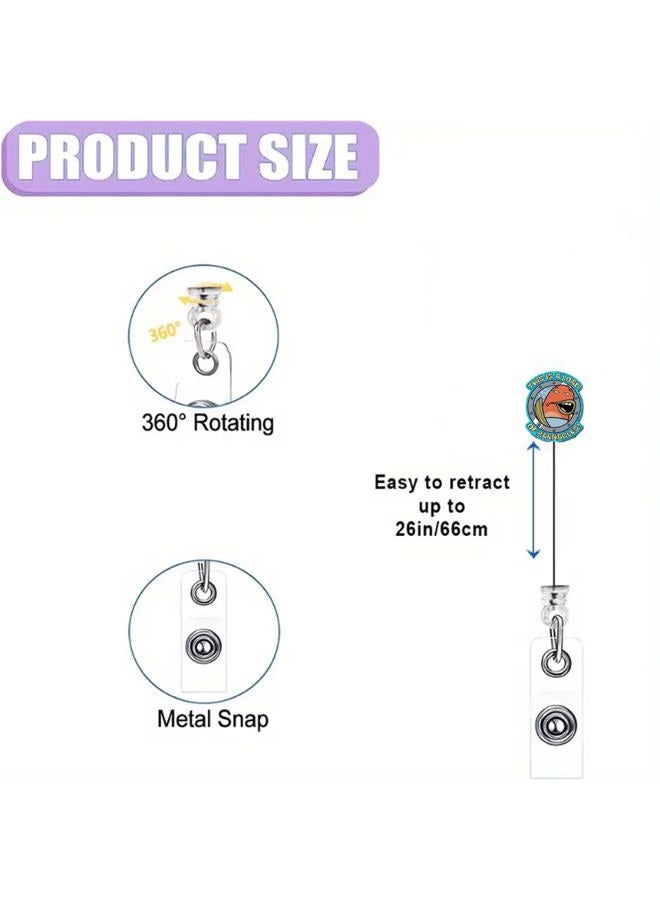 This is A Load of Barnacles Funny Badge Reel Retractable Acrylic Badge Clip for Nurse Doctor & Nursing Student Cuter Nurse ID Name Tag Badge Holder with Alligator Clip - Image 2