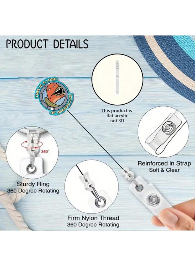 This is A Load of Barnacles Funny Badge Reel Retractable Acrylic Badge Clip for Nurse Doctor & Nursing Student Cuter Nurse ID Name Tag Badge Holder with Alligator Clip - Image 4