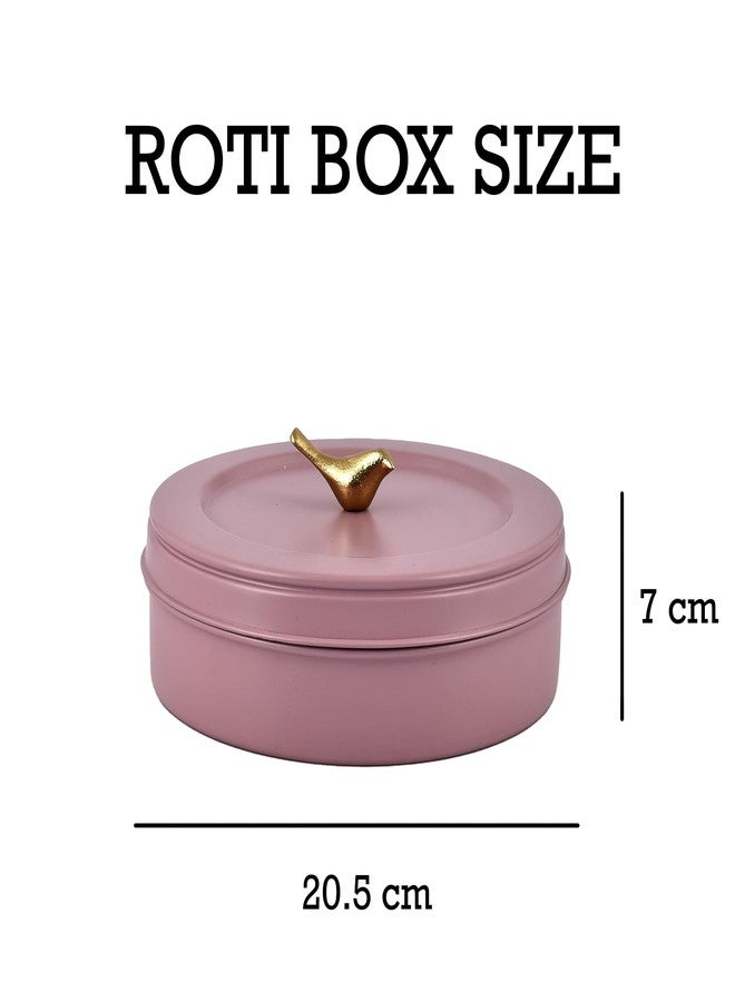 Elan Tight Lid Stainless Steel Casted Bird | Storage Box for Roti/Papad/Chapati | Multipurpose Dabba with Tight Lid | Roti Server (Casserole, Mauve) - Image 2