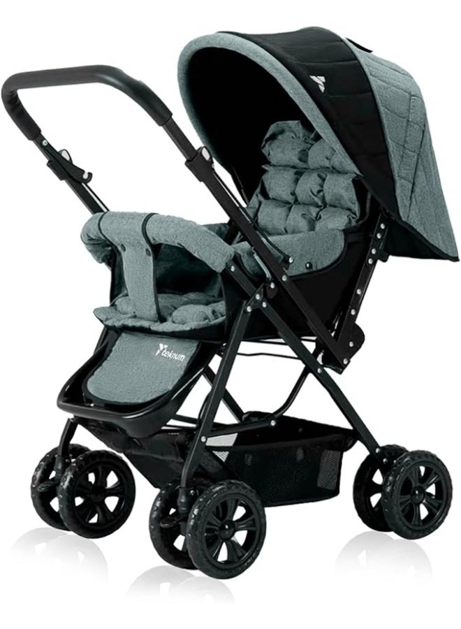 Teknum Look at Me Reversible Stroller | Forward-Facing and Parent Seat | 3-Point Harness | Reversible Handle | Shock Absorbing System | Powerful Brakes | Wide Seat | Newborn to 36 Months - Image 1