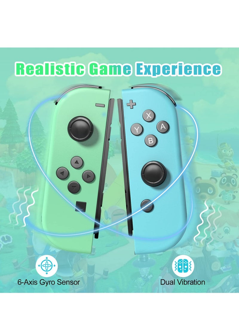 Generic - Wireless Joy-Con Controllers for Nintendo Switch, L/R Replacement Compatible with Switch/Lite/OLED, Joystick with Wake-up, Screenshot, and Dual Vibration (Light Blue) - Image 1